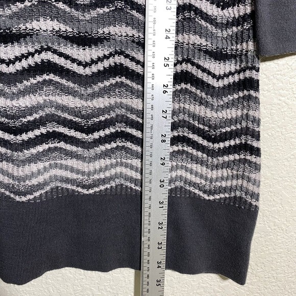 Prana Womens Dress Size Large Chevron Gray Hoodie Long Sleeve Meryl - Picture 5 of 7